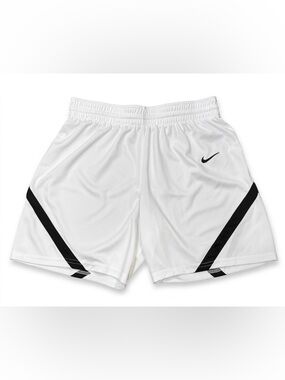 Nike White Athletic Shorts with Black Trim